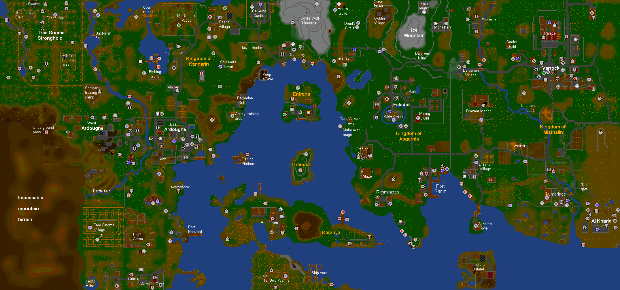 old school runescape map in game